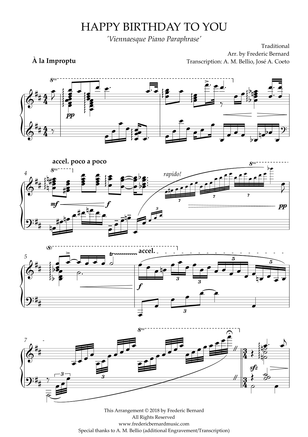 Happy Birthday to You - Viennaesque Piano Paraphrase