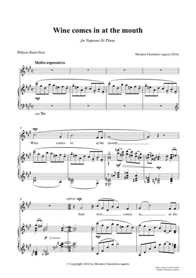 A Drinking Song for Soprano & Piano