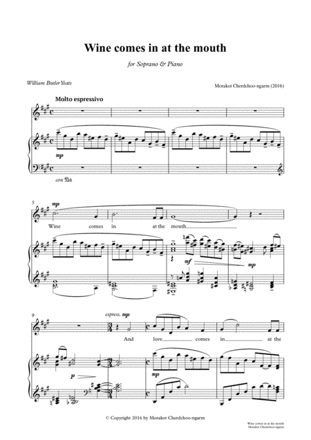 A Drinking Song for Soprano & Piano