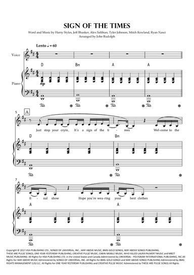 Sign Of The Times (arr. John Rudolph)
