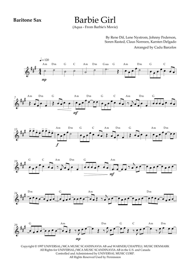 Barbie Girl (arr. Cadu Barcelos)