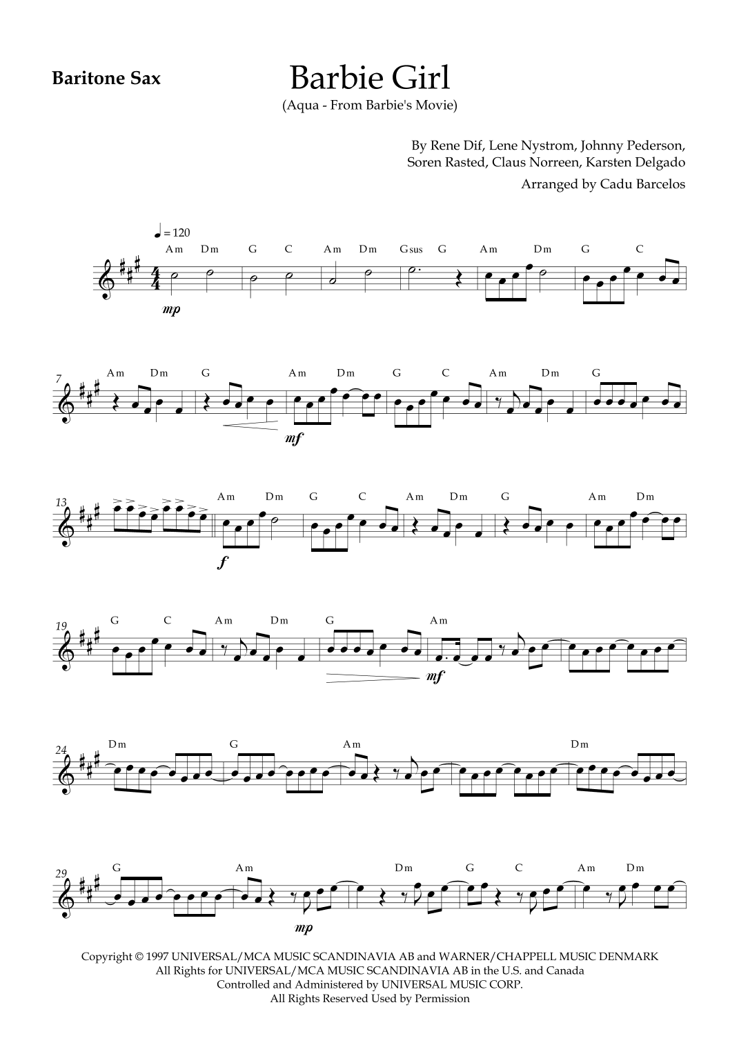Barbie Girl (arr. Cadu Barcelos)