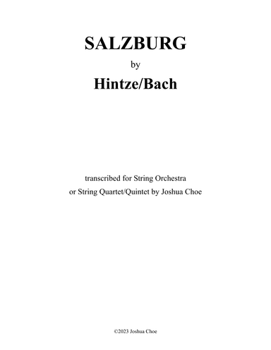 Salzburg (arr. JMJ Arrangements)
