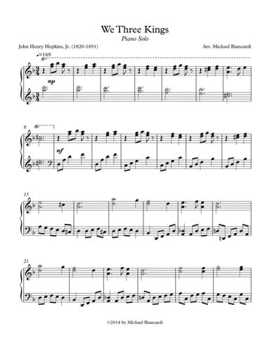 We Three Kings (arr. Michael Biancardi)
