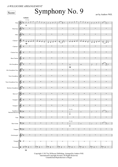 Symphony No. 9 (Ode to Joy) - Concert Band (arr. Andrew Will)