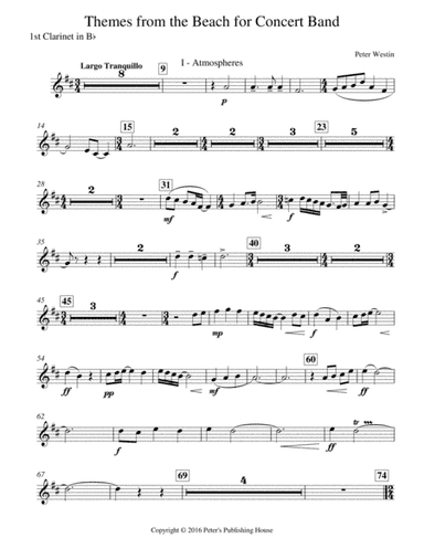 Themes from the Beach 1st Clarinet in B flat