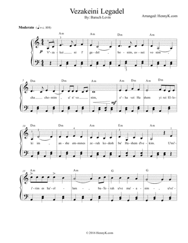 Vezakeini Legadel - Baruch Levine