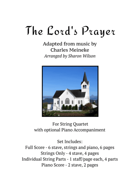 The Lord's Prayer (for string quartet with optional piano accompaniment) (arr. Sharon Wilson)