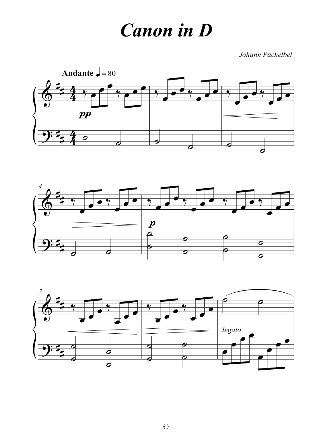 Canon in D (arr. Avgusta Udartseva)