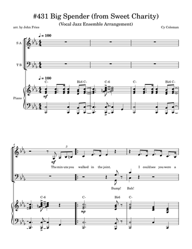 Big Spender (arr. John Fries)