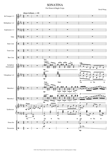 SONATINA for Drum and Bugle Corps