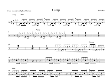 Creep (arr. Drum Transcription: Leo Alvarado)