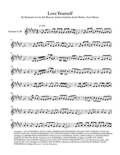 Love Yourself (arr. Robert Moody)