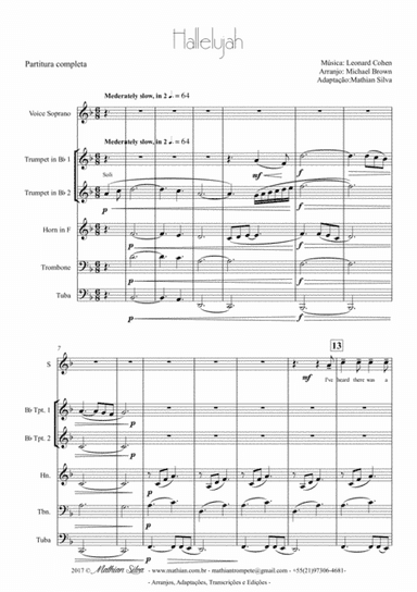 Hallelujah (arr. adapted Mathian Silva)