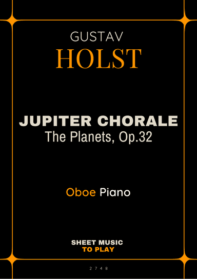 Jupiter Chorale from The Planets - Oboe and Piano (Full Score and Parts) (arr. César Madeira)