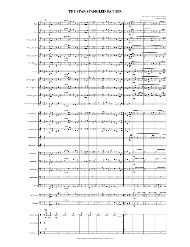 The Star Spangled Banner (arr. John C Skillman)