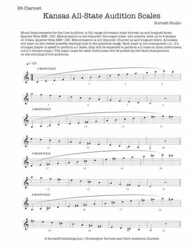 Kansas All-State Scales - CLARINET