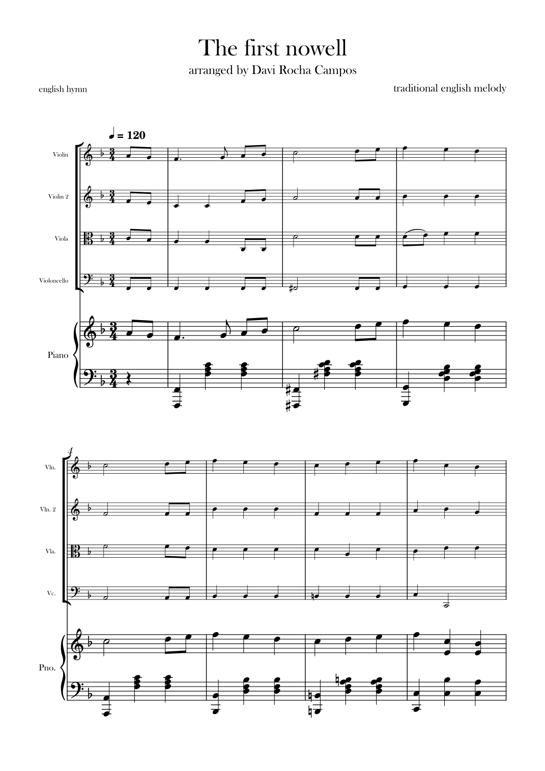 The First nowell (arr. Davi Rocha Campos)