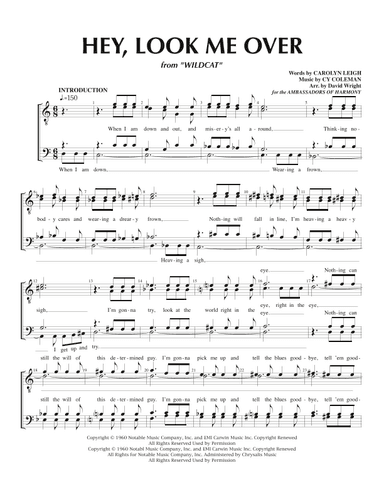Hey, Look Me Over (arr. David Wright)