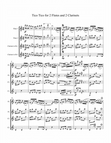 Tico-Tico (Chôro Sapéca Tico Tico no fubá) (arr. Alex White)