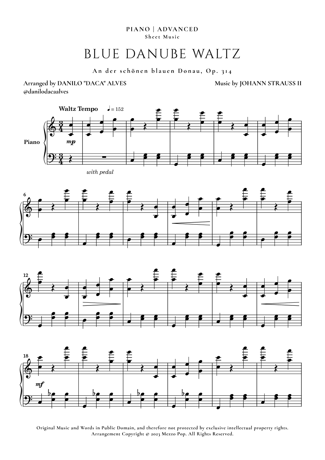 Blue Danube Waltz (arr. Danilo "Daca" Alves)