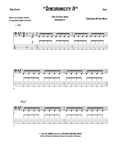 Synchronicity Ii (arr. Accubass)