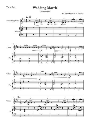 Wedding March (Mendelssohn) (arr. Fabio Eduardo de Oliveira)