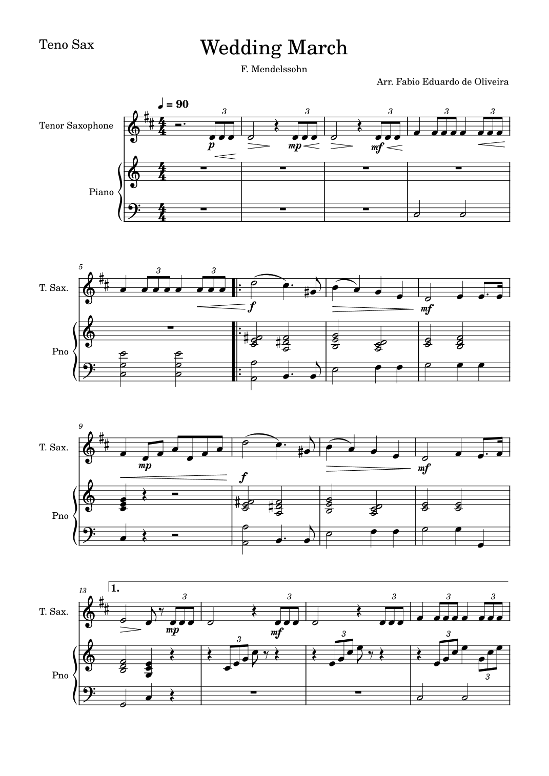 Wedding March (Mendelssohn) (arr. Fabio Eduardo de Oliveira)