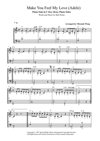 Make You Feel My Love (arr. Miranda Wong)