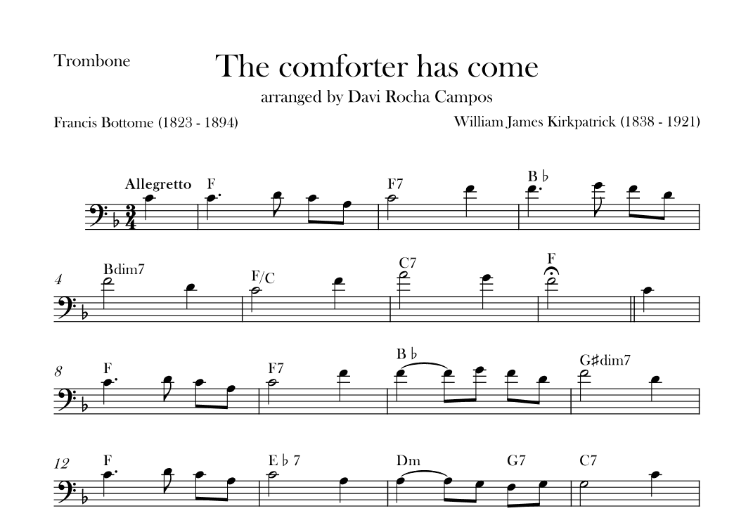 The comforter has come (arr. Davi Rocha Campos)