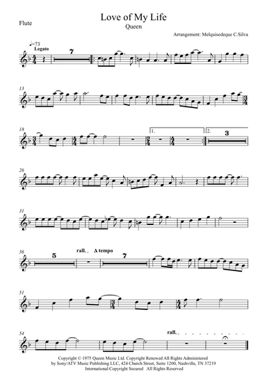 Love Of My Life (arr. Melquisedeque C.Silva)