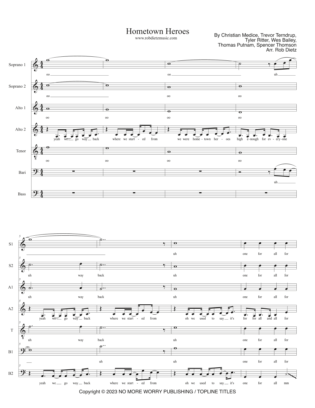 Hometown Heroes (arr. Rob Dietz)