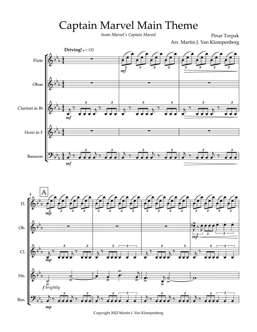 Captain Marvel (arr. Martin J. Van Klompenberg)