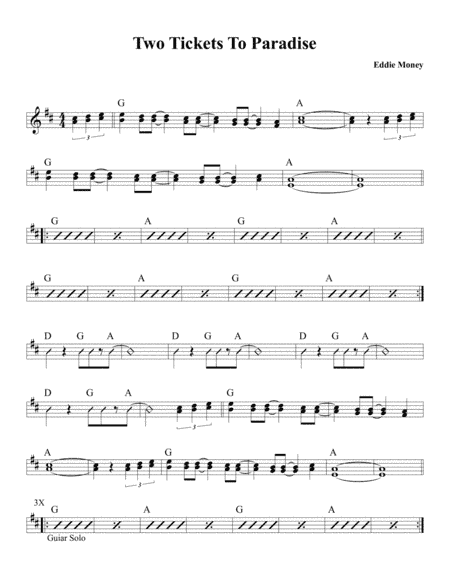 Two Tickets To Paradise (arr. David M Fagnant)