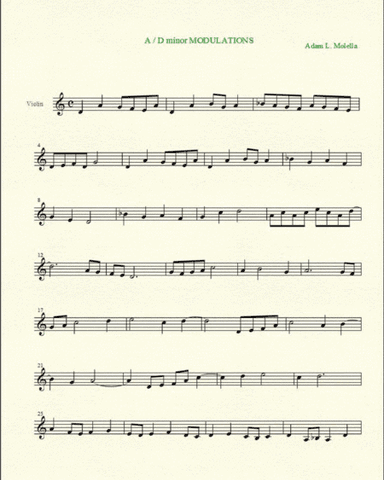 A / D minor Theme : NEW for solo violin : Position one : Easy yet sounds great !