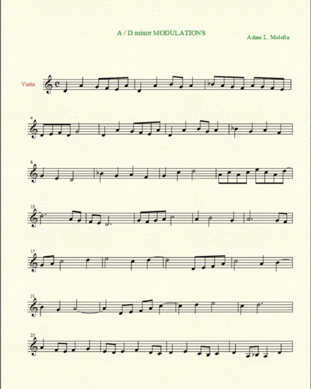 A / D minor Theme : NEW for solo violin : Position one : Easy yet sounds great !