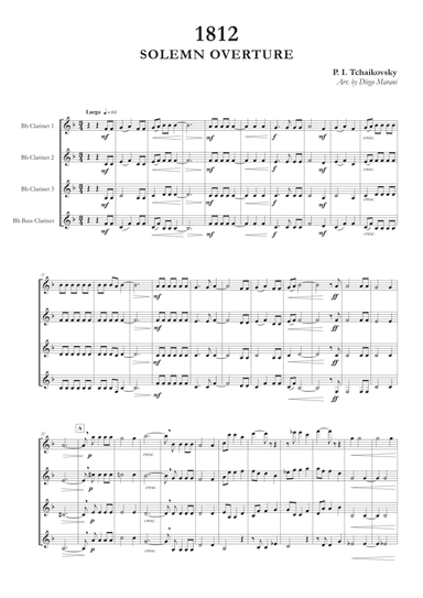 1812 Overture for Clarinet Quartet (arr. Diego Marani)