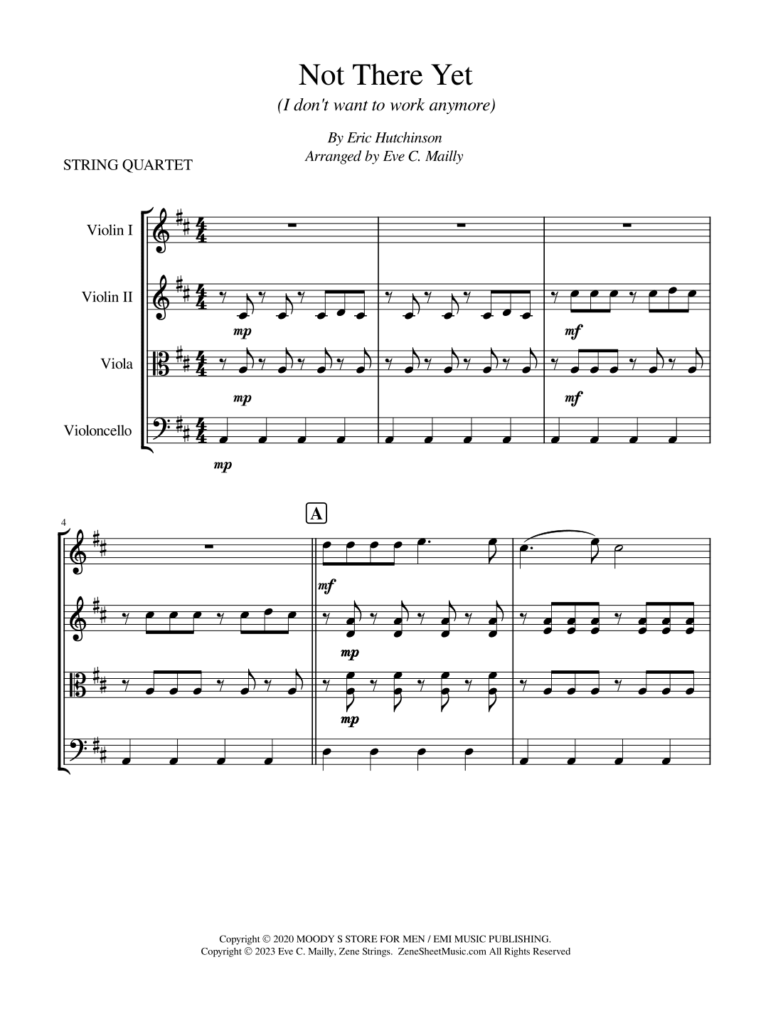 Not There Yet (arr. Eve C. Mailly - Zene Strings)