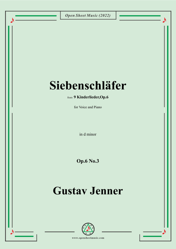 Jenner-Siebenschläfer,in d minor,Op.6 No.3 (arr. OSM Press)