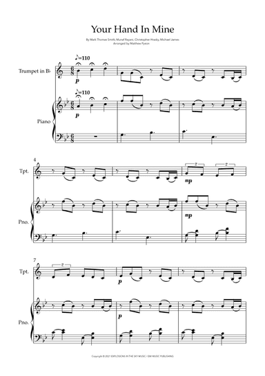 Your Hand In Mine (arr. Matthew pyeon)