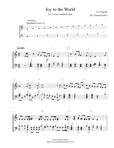 Joy to the World - for 3-octave handbell choir (arr. Samuel Stokes)