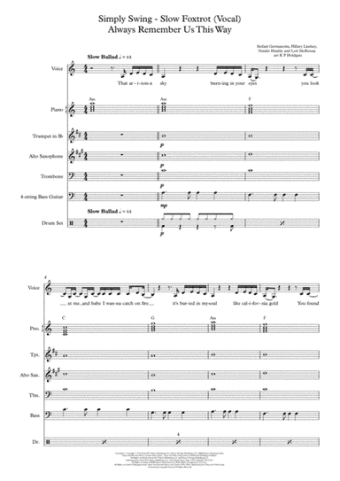 Always Remember Us This Way (arr. Kevin P Holdgate)