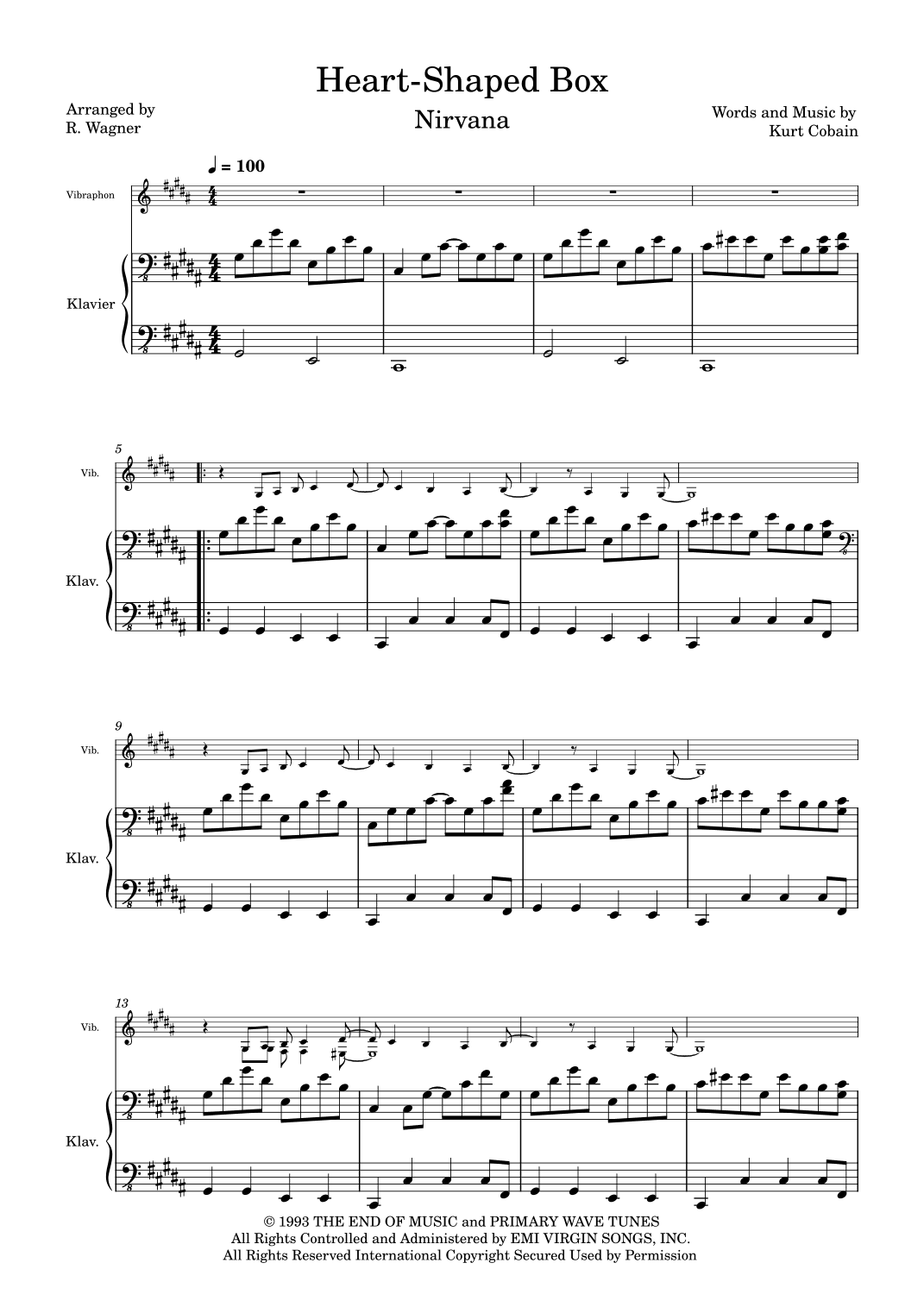 Heart Shaped Box (arr. Roman Wagner)