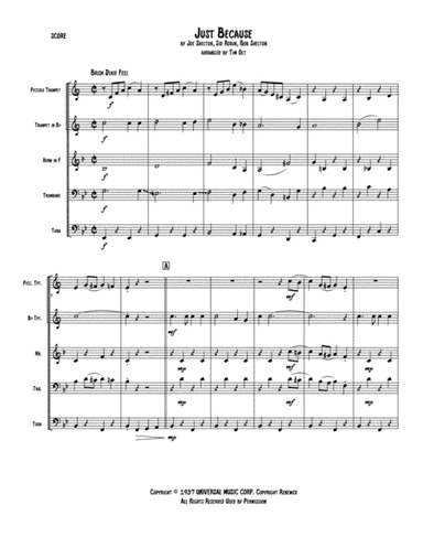 Just Because (arr. Tim Olt)