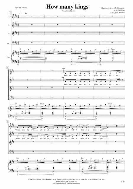 How Many Kings (arr. Jetse Bremer)