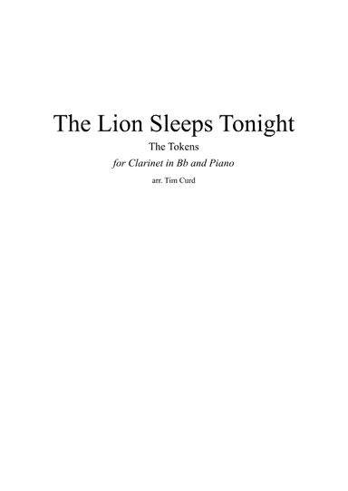 The Lion Sleeps Tonight (arr. Tim Curd)