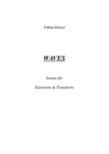 "Waves" Sonata for Clarinet and Piano