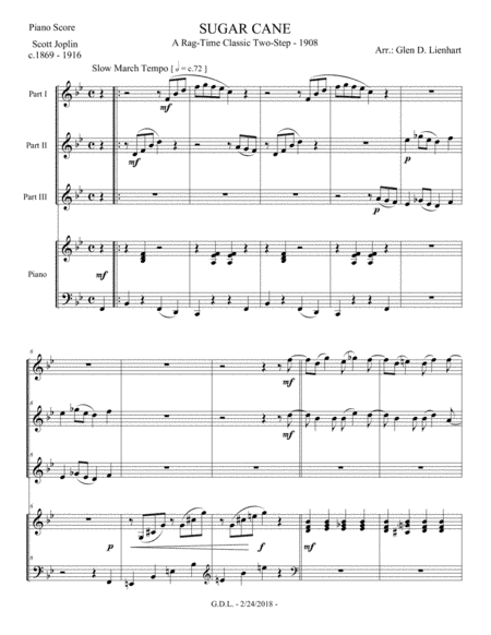 Sugar Cane (arr. Glen D. Lienhart)