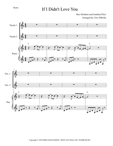 If I Didn't Love You (arr. Eric O'Reilly)