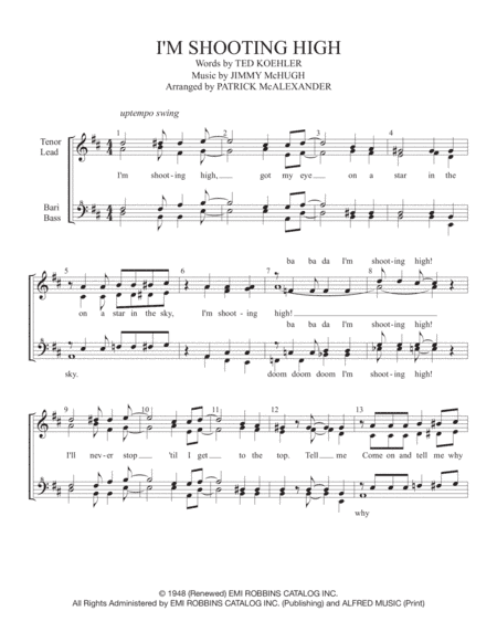 I'm Shooting High (arr. Patrick McAlexander)